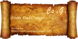 Cseh Gyöngyi névjegykártya