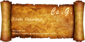 Cseh Gyöngyi névjegykártya