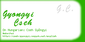 gyongyi cseh business card